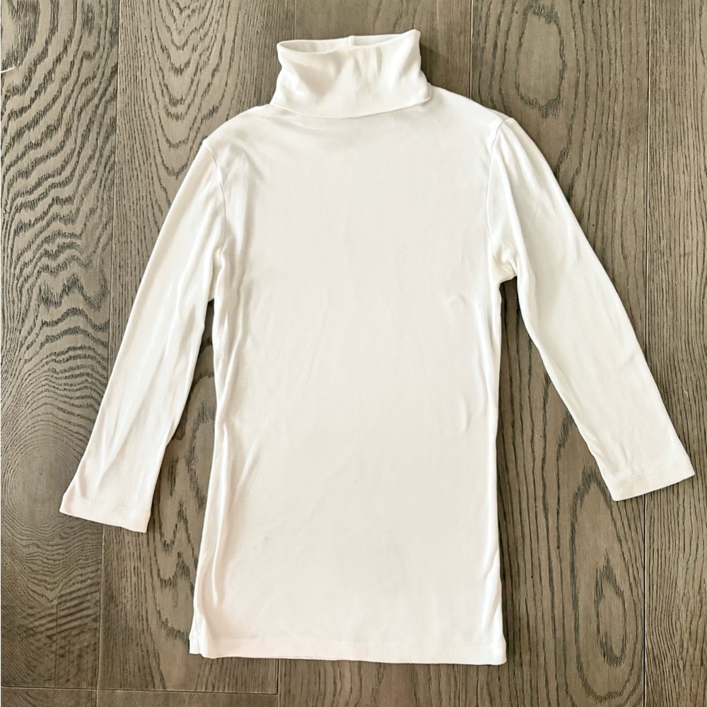 White GAP Turtleneck 3/4 Sleeve Top